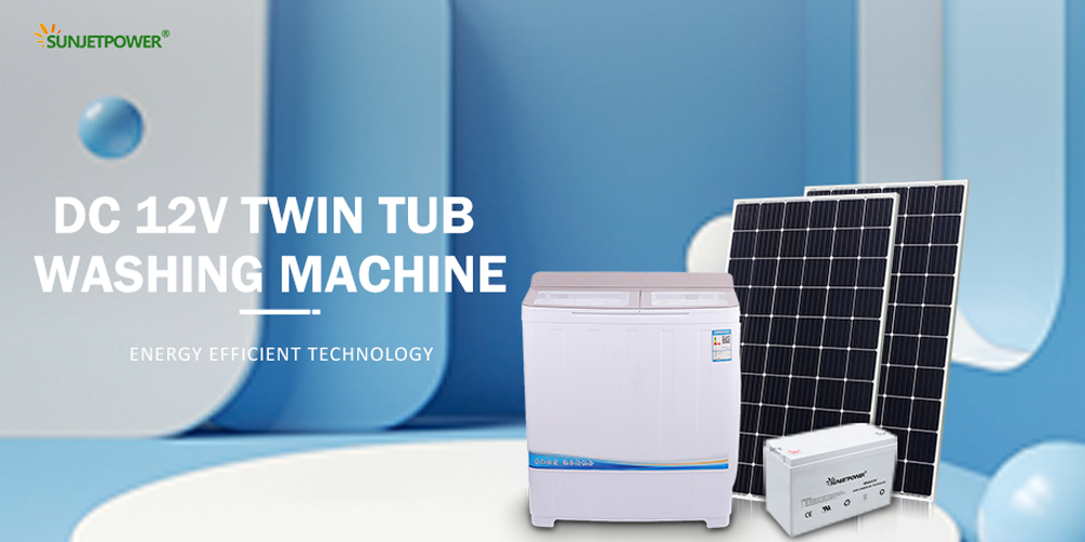 DC 12V Energy Saving Solar Washing Machine Twin Tub Washing Machine from China manufacturer